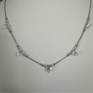 Givenchy Vintage Crystal and Gold Tone Necklace- 16-18” Adjustable & Fabulous
